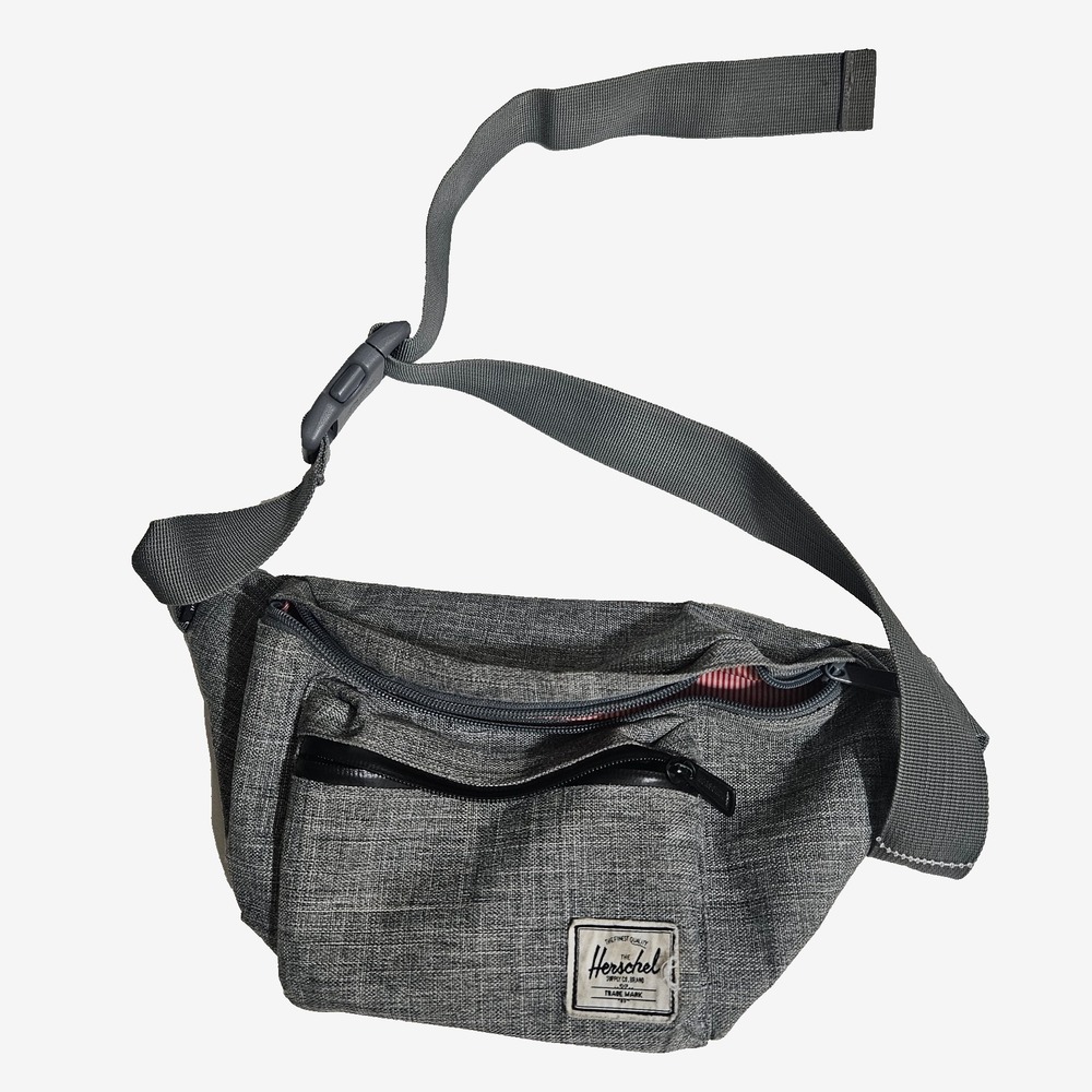 Herschel Supply Co. Hip Pack Gray Raven Crosshatch Crossbody Bag